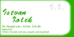 istvan kolek business card