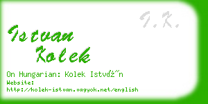 istvan kolek business card